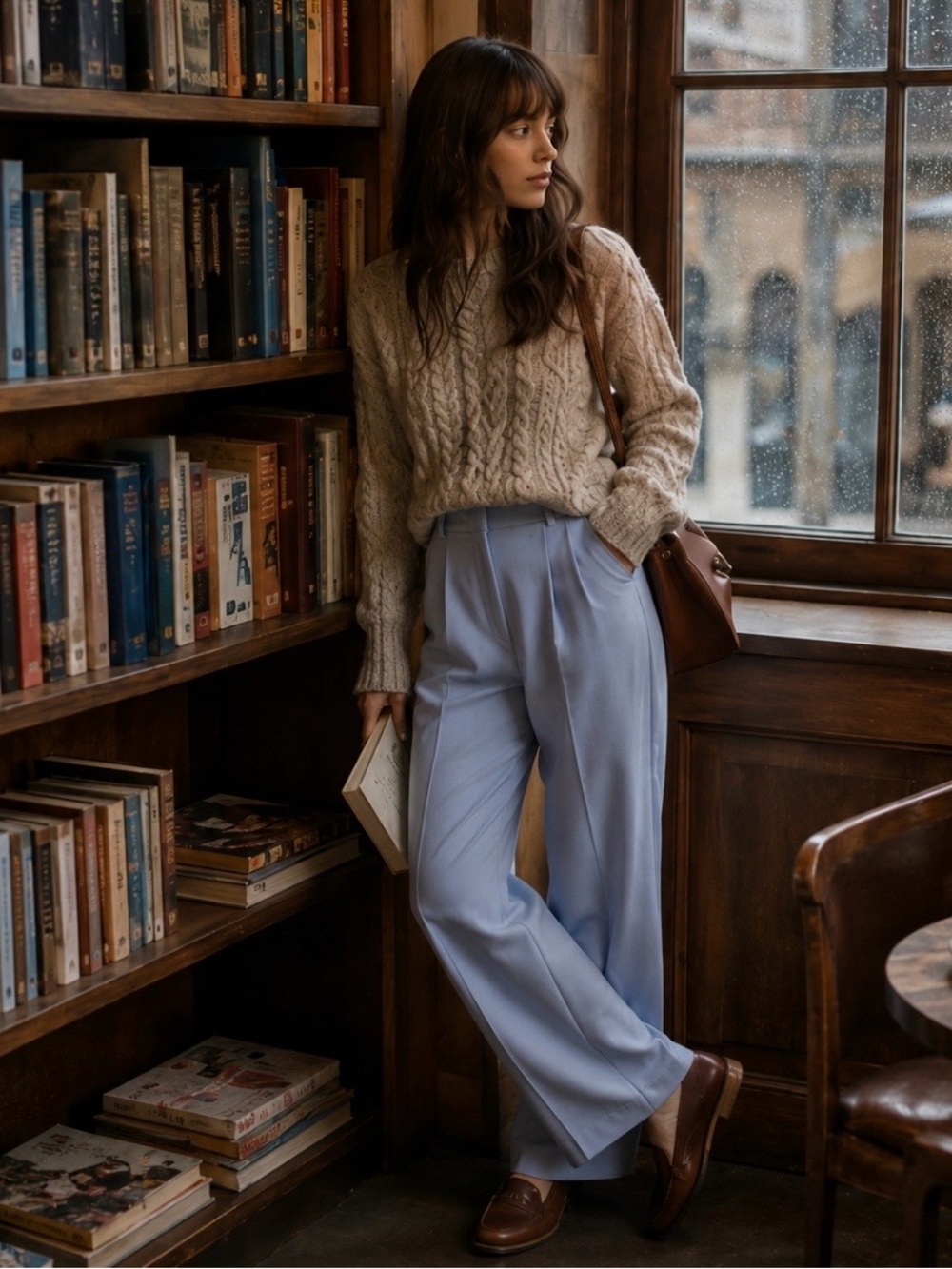 Favorite Daughter The Favorite Pants High Rise Wide Leg Trouser Sky Blue 8 - Picture 2 of 16
